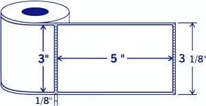 STT35P, Thermal Transfer Labels 3'' X 5'' General Use Label with Perf, Labels Per Roll: 1200, Rolls Per Carton: 6, Labels Per Carton: 7200