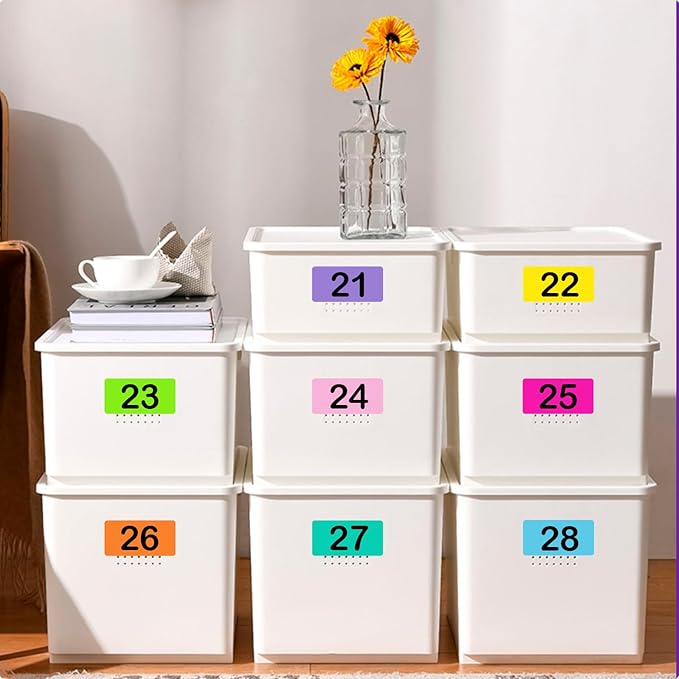 YSHIHE Colored Labels, 2" x 4", 8 Colors, 400 Labels, Permanent Adhesive, for Laser/Inkjet Printers