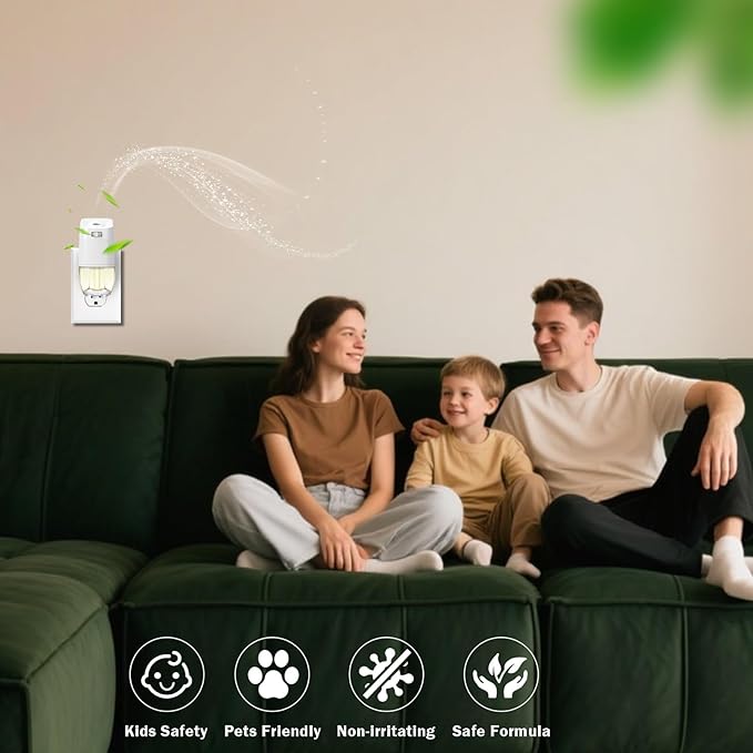 Plug in Refills Air Freshener, Scented & Essential Oil Refills for Home and Bathroom, Jasmine, Hawaiian & Cotton Scents, 6 Count (3.96 Fl Oz), Compatible with Air Wick & Glade, Not Include Glade Plus