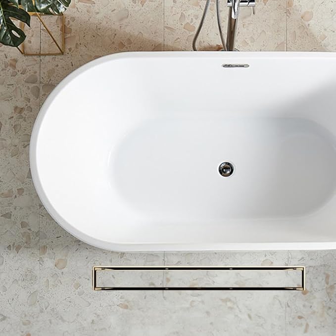 Linear Shower Drain 12 Inch Gold, Shower Drain with 2-in-1 Tile Insert Panel, Brushed AISI 304 Stainless Steel Linear Drain for Fast Drainage, Floor Drain for Bathroom, Kitchen, Garage & More