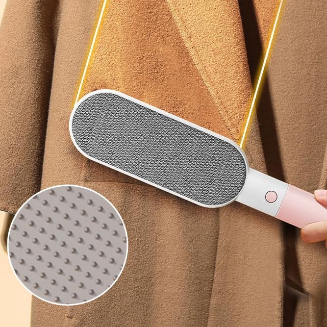 Travel Size Lint Brushes for Clothes, Cat Dog Hair Remover for Lundary, Self-Cleaning Lint Remover for Bed Sofa Coat, Best Hair Cleaning Brushes Better Than Lint Roller (Mini Blue)