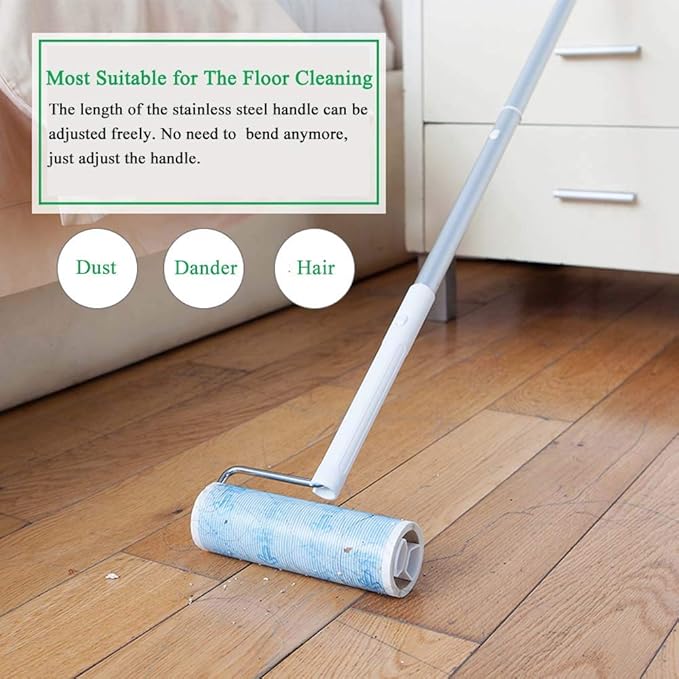 UNIKON Pet Hair Lint Roller Refills Pet Hair Removal Refills, Japanese Sticky Mop Refill 180 Sheets, 6 Packs