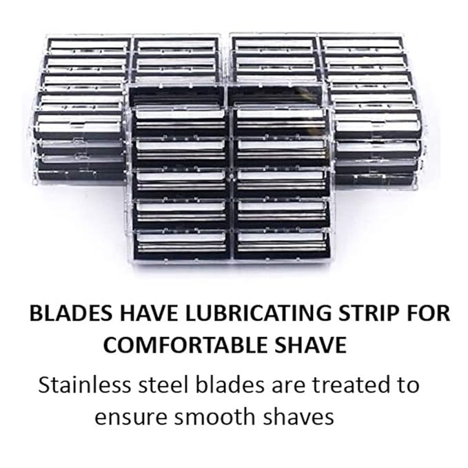 Taconic Shave 100 Twin Blade Razor Cartridges With Lubricating Strip - Compatible With All Gillette Trac 2 , G2, G II, Contour, Vector And Gillette Atra Razor Handles - Made In The Usa