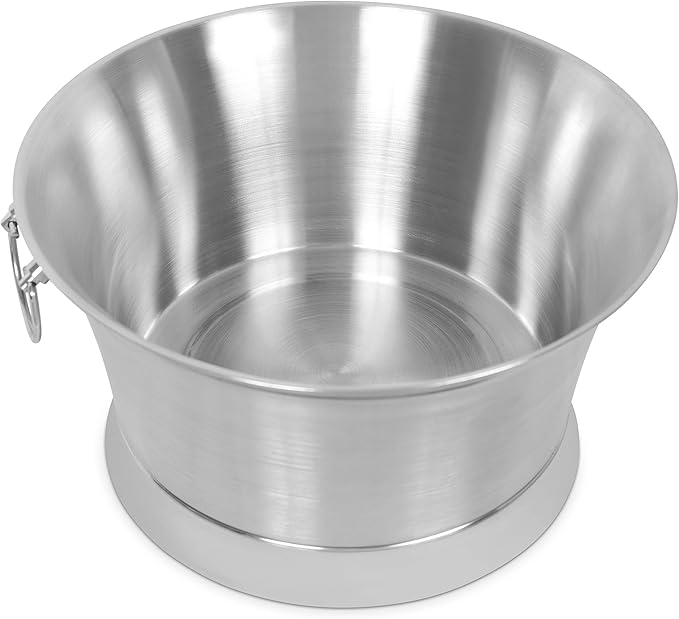 BIRDROCK HOME Double Wall Beverage Tub - Stainless Steel Ice Bucket, Metal Drink Cooler with Handles, for Parties & Events, Decorative Beverage Chiller - Large