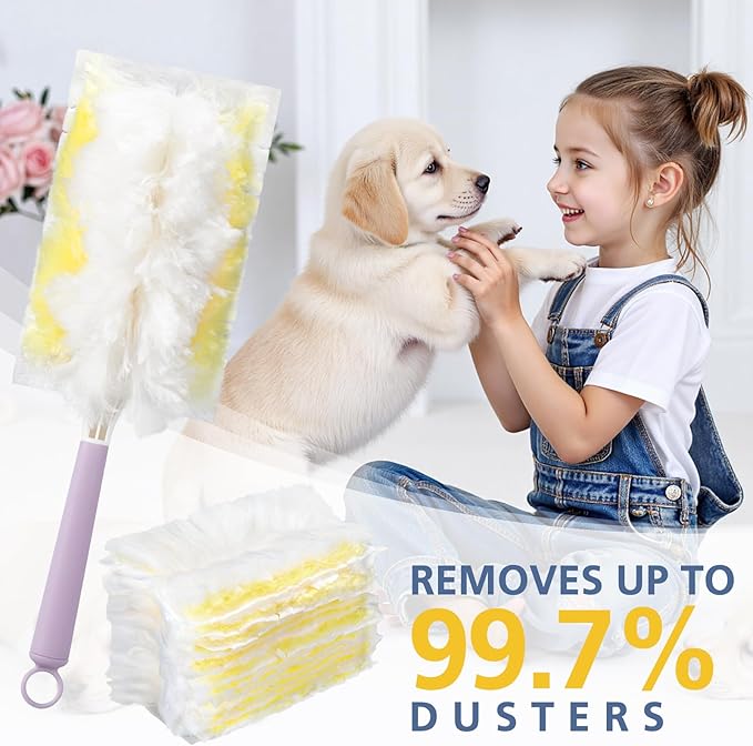 Duster Refills,35 Count Disposable Duster Refill Heavy Duty Dusters Refills Replacement Head,Yellow