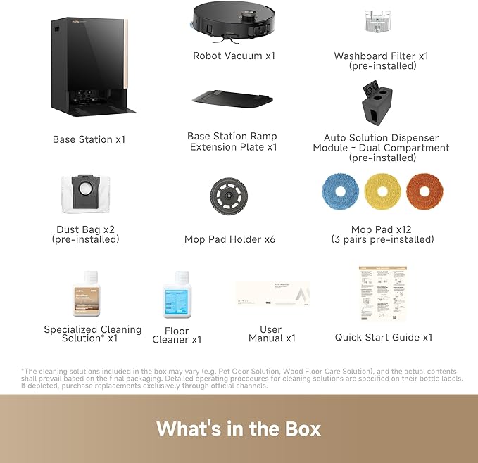 Mova Mobius 60 Robot Vacuum and Mop, 30000Pa Suction, Auto-Interchangeable Mop Pads, Liftable Navigation with 3.15inches Obstacle Overcoming, DuoSolution System Designed for Pets