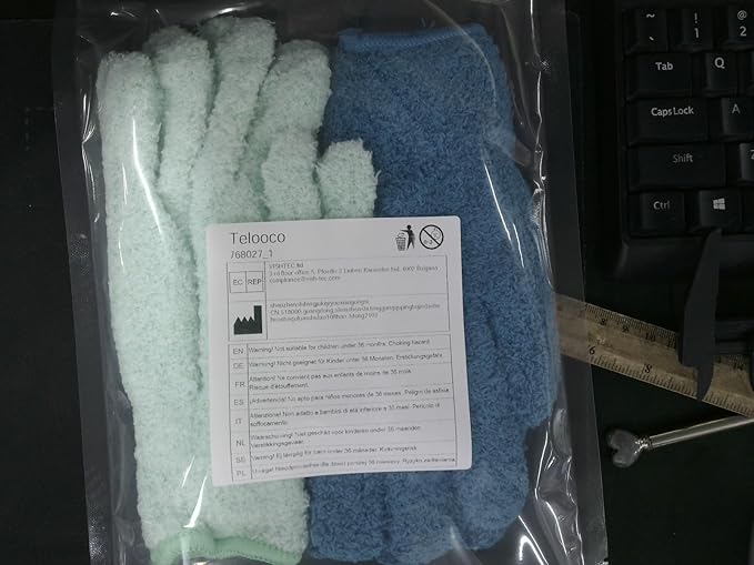 2 Pairs Microfiber Gloves for Plants Reusable Washable Plant Dusting Gloves House Leaf Cleaning Glove for Plants House Cleaning Car Blinds Lamps (Blue, Green)