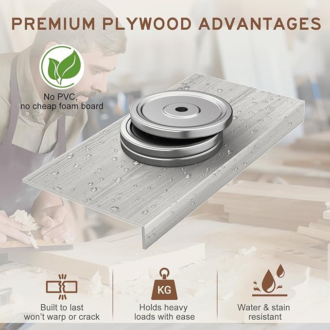 Wooden Wire Shelf Covers for Pantry & Closet – Wire Rack Covers for Shelves, Durable Wood Shelf Covers for Kitchen, Laundry Room, Storage Organization(White Oak,24in*16in)