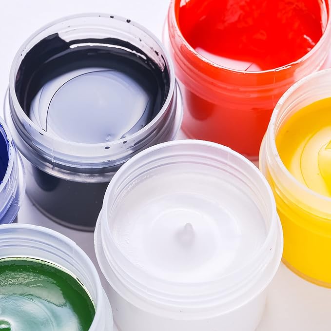 Eternal Moment 36 Pack 6 OZ Plastic Jars Round Clear Cosmetic Container Jars with White Lids, Perfect for Lotion, Slime,Cream, Ointments, Makeup, Eye Shadow, Samples, Pot, Travel Storage