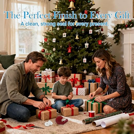 6 Rolls Clear Tape, Transparent Tape Refills for Dispenser, 1 Inch Core, 3/4 x 1000 Inches, Strong Adhesive for Gift Wrapping, Office, School, Home, Desk Supplies & Crafts