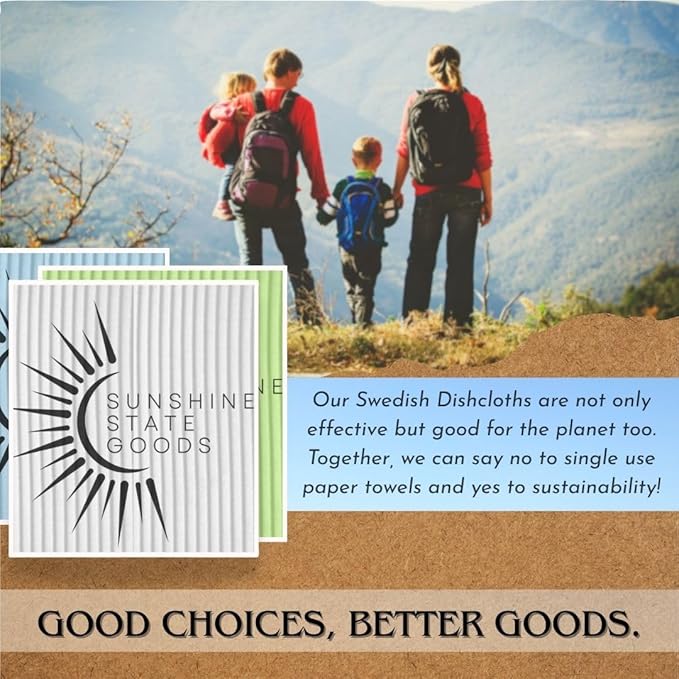 Swedish Dishcloths for Kitchen - Ecofriendly Reusable Paper Towels, Biodegradable Dish Cloths - Cellulose Sponge Dish Cloths for Washing Dishes - 8 Pack (Christian Messages)