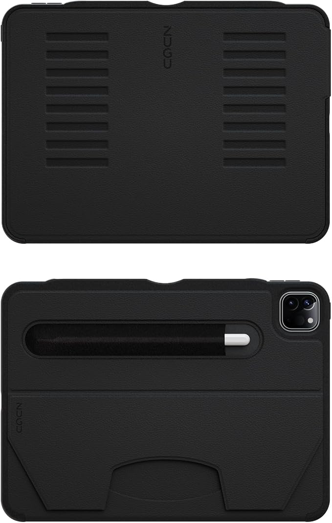 Zugu Case for iPad Pro 11 (M4/M5) 2024/2025, Slim Protective Cover with Apple Pencil Holder, Auto Wake/Sleep, Multiple Viewing Angles, iPad Pro 11 Inch Cover, Phone Protector, Black