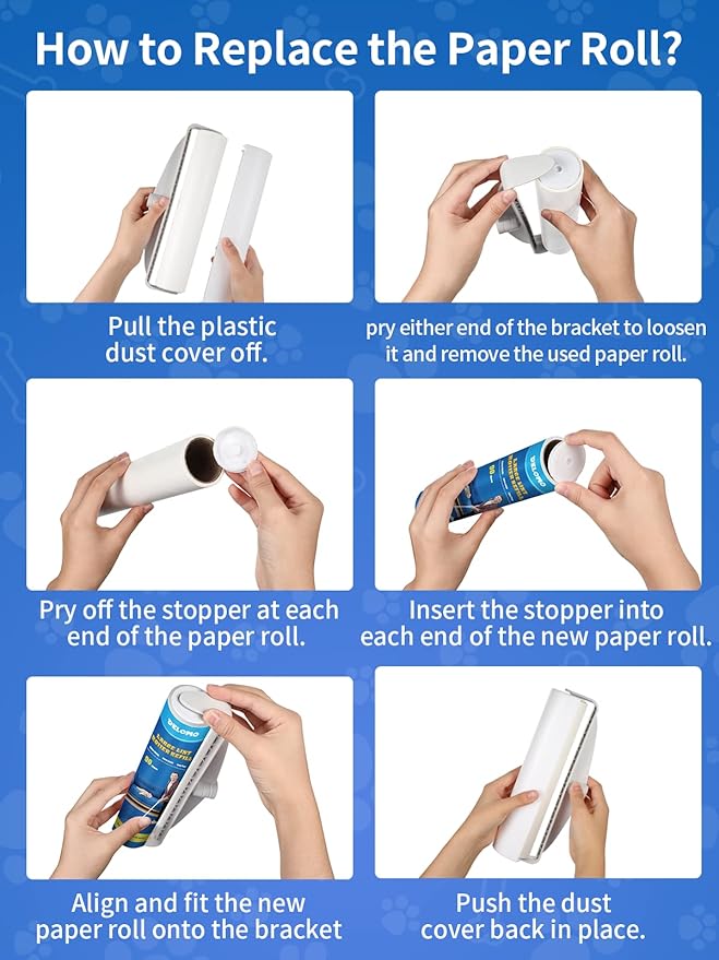 Large Lint Rollers for Carpet, Sticky Rollers for Floor DELOMO 9.45 in with 3 Extendable Handle, Long Handle Sticky Mop for Cleaning Carpets, Cars, Clothing, and Pet Hair