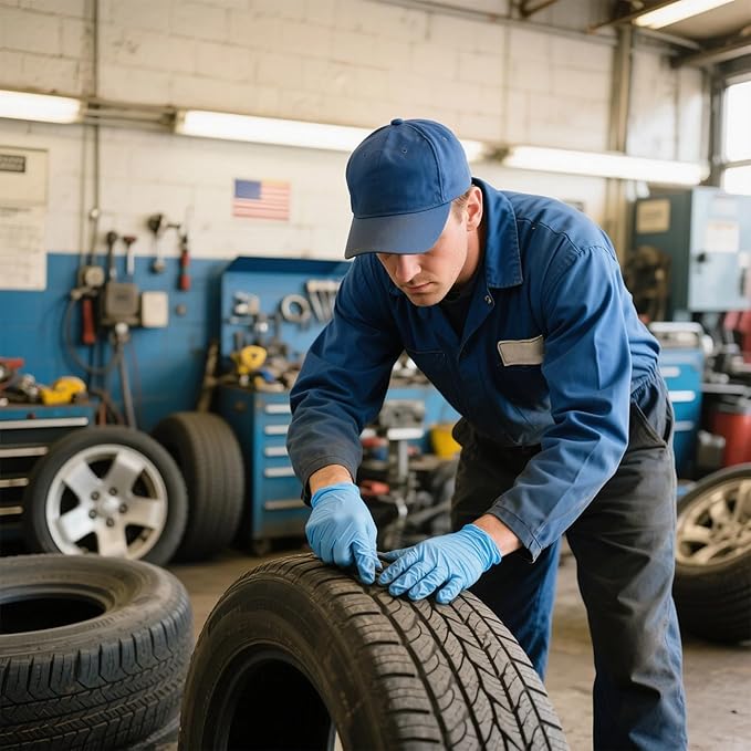 Nitrile Gloves Disposable, Latex and Powder Free Cleaning Rubber Gloves, 4 Mil Thick Safe for Food Prep, Cooking, Exam