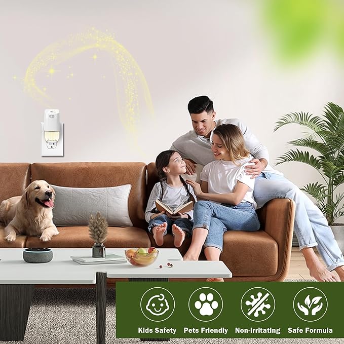 Plug in Refills Air Freshener - Scented Essential Oils, Long-Lasting Jasmine, Hawaiian, Cotton, Home Freshener, 12 Count, 7.92 Fl Oz, Compatible with Air Wick & Glade, Not Include Glade Plus