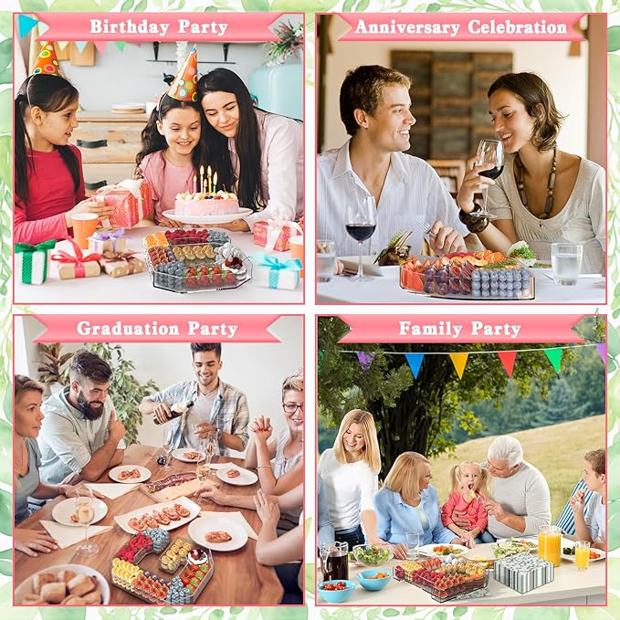 11" Acrylic Number Charcuterie Tray, Fillable Number Charcuterie Box for Food, Reusable Serving Cake Candy Dish Display Tray for Birthday Anniversary Party Decoration (Square Number 9)