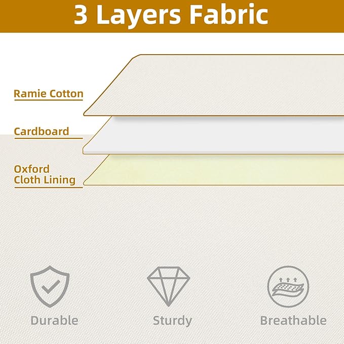 Underbed Storage Box, Clothes Organizer With Sturdy Structure and Reinforced Handles for Blanket, Sheets, Pillows, Towels, Shoes, Beige, 3 Pack, 31.5 x 15.7 x 5.9 Inch