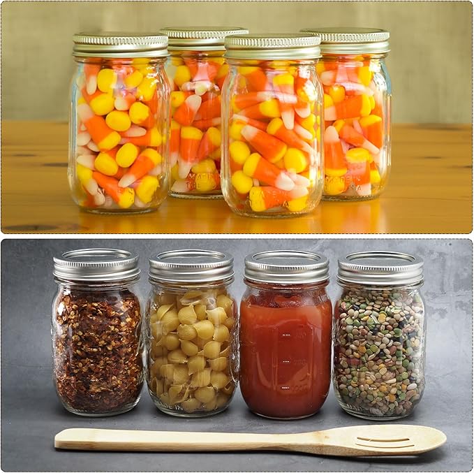 uxcell Mason Jar Lids, 12 Pcs - Tinplate Canning Lids Regular Mouth Leak Proof Fits Storage Jars (Silver)