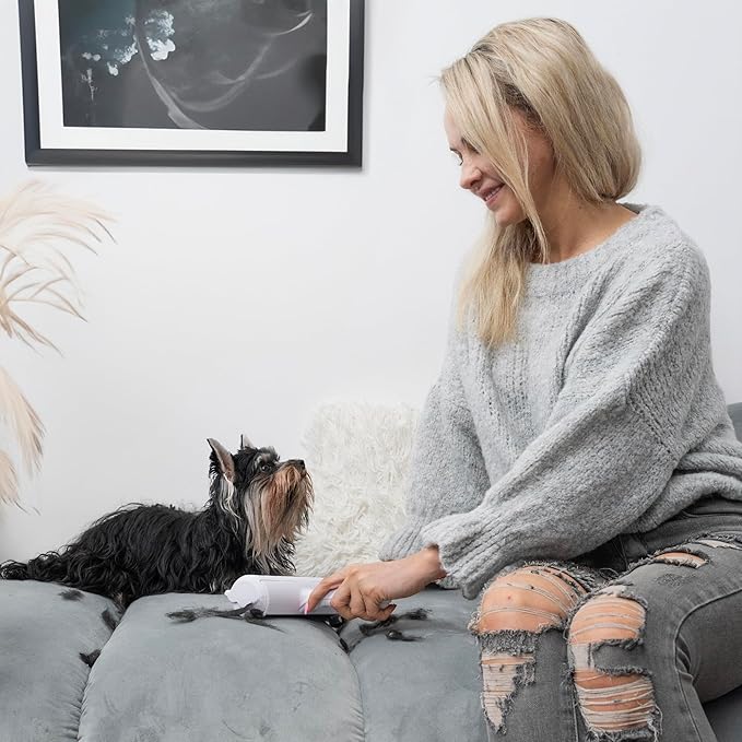 Pet Hair Remover Roller – Reusable Lint Remover for Dogs & Cats – Portable Fur Remover for Furniture, Couch, Carpet & Bedding