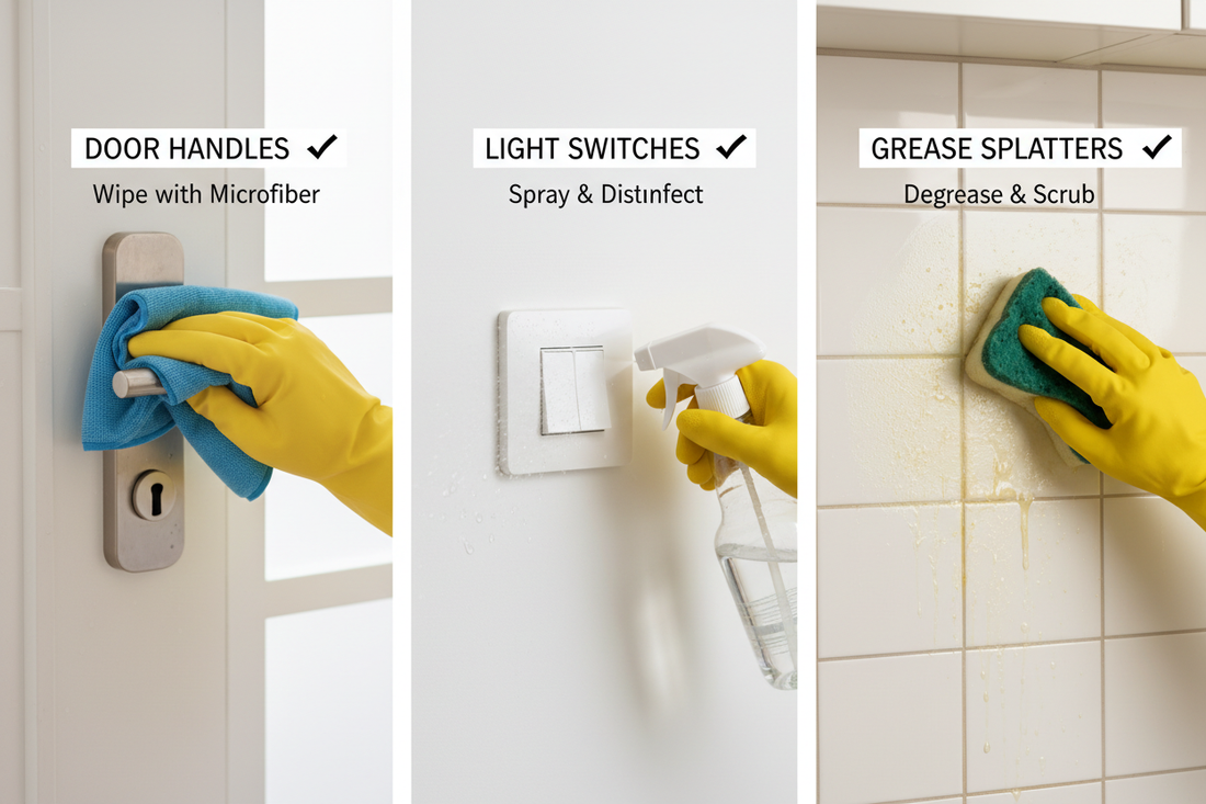 tip#) Cleaning Door Handles and Light Switches & Removing Grease from Kitchen Walls