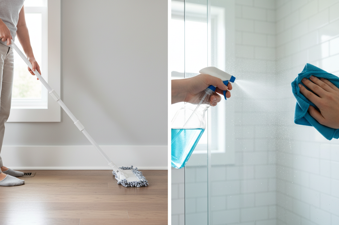 tip#) Fast Baseboard Cleaning Trick & Removing Hard Water Spots from Glass