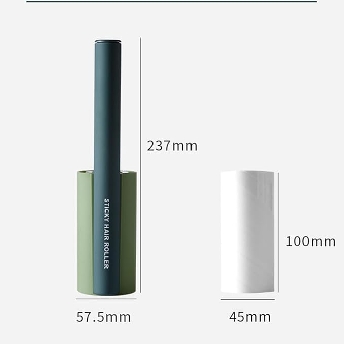 Sticky Lint & Pet Hair Remover Roller - 4 Adhesive Sheets Included (3 Refills) for Clothes, Furniture & Cars | Anti-Slip Handle, Dust-Proof Cover (Yellow)