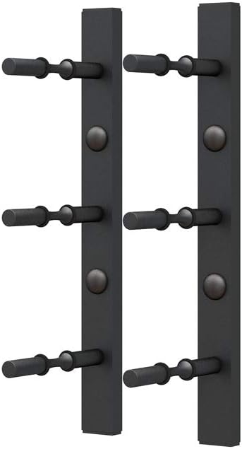 Ultra Wine Racks Wall Mounted Label-Out Wine Racks (1 Foot 1 Deep, Matte Black, 3 Wine Bottles) - Modern Metal Wine Storage, Modular Design for Home Bar, Kitchen, Dining Rooms, & Wine Cellars