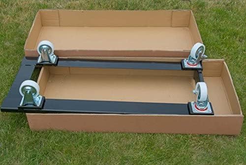 TentandTable Black Folding Chair Cart Rolling Push Dolly, Commercial Grade Steel Frame, Storage Capacity 50 Chairs