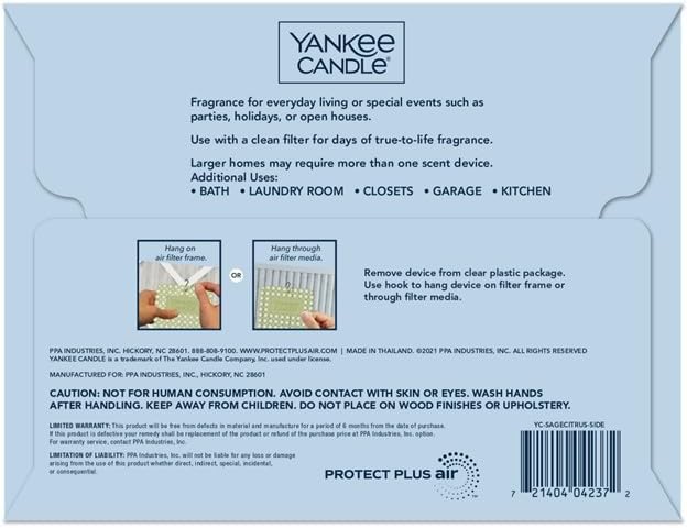 Yankee Candle Whole Home Air Freshener (Pack of 4, Catching Rays)