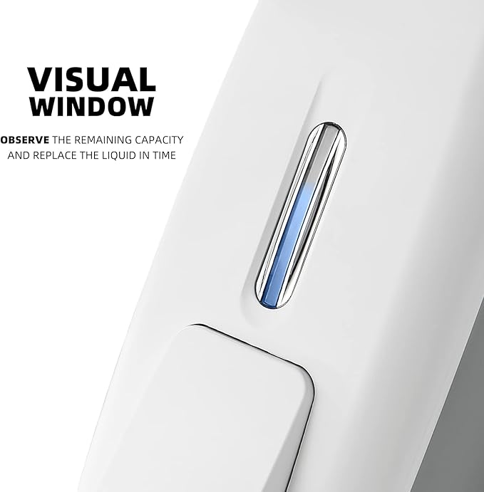 Soap Dispenser Wall Mount Adhesive Commercial Soap Dispenser 800ml No Drill Hand Sanitizer Dispenser for Bathroom Support Liquid and Gel,White-PN9088