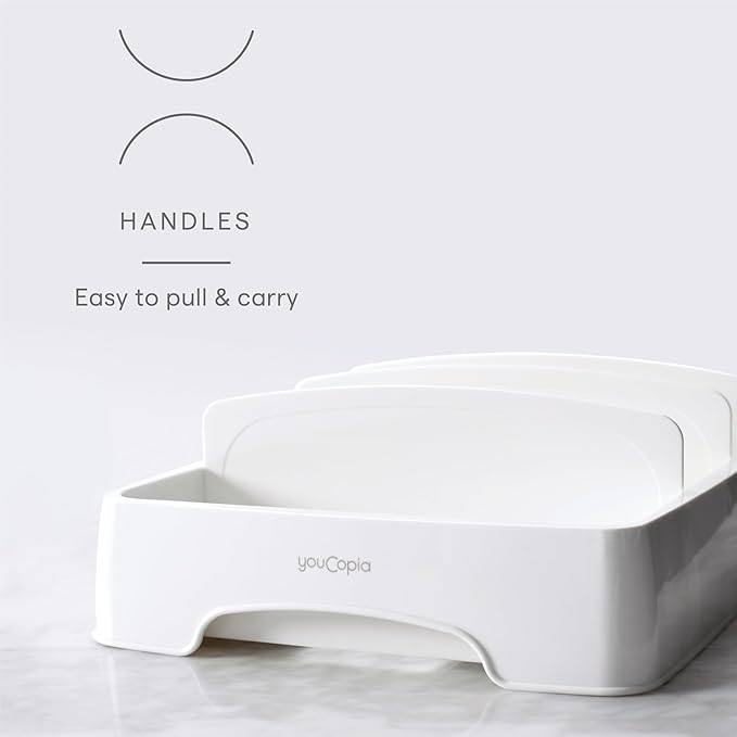 YouCopia StoraLid Adjustable Food Container Lid Organizer for Kitchen Cabinet Storage, Small, 2-Pack