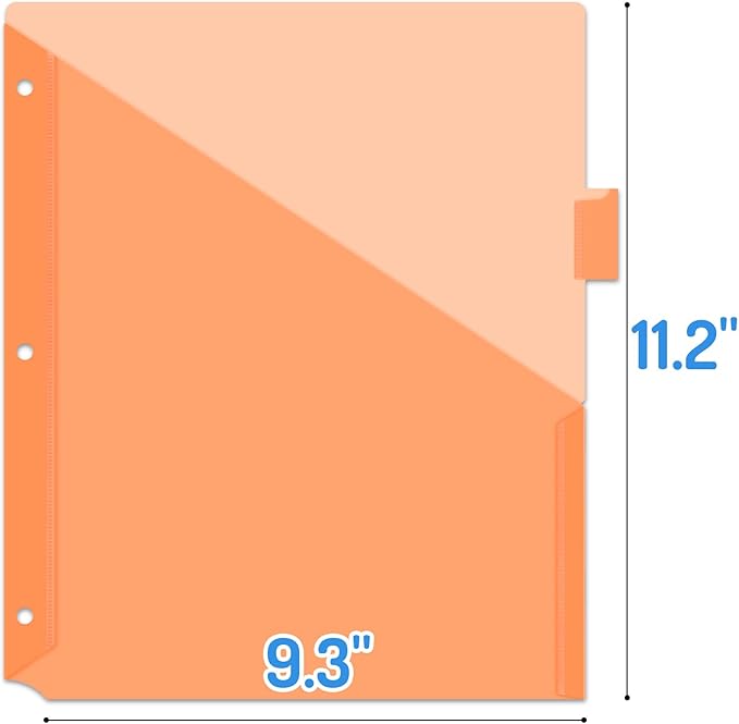 Forvencer 8 Count Dividers for 3 Ring Binder, Binder Dividers with Pocket for US Letter Size, Binder Dividers with Tabs for School Office and Home Organization, Multicolor, 1 Set