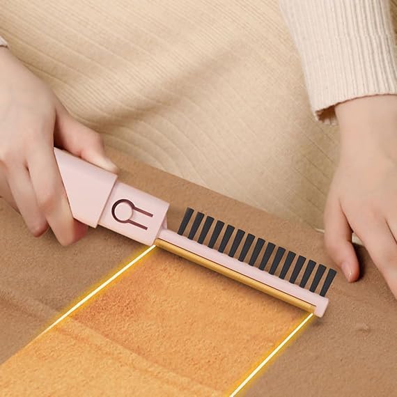 Travel Size Lint Brushes for Clothes, Cat Dog Hair Remover for Lundary, Self-Cleaning Lint Remover for Bed Sofa Coat, Best Hair Cleaning Brushes Better Than Lint Roller (Mini Pink)