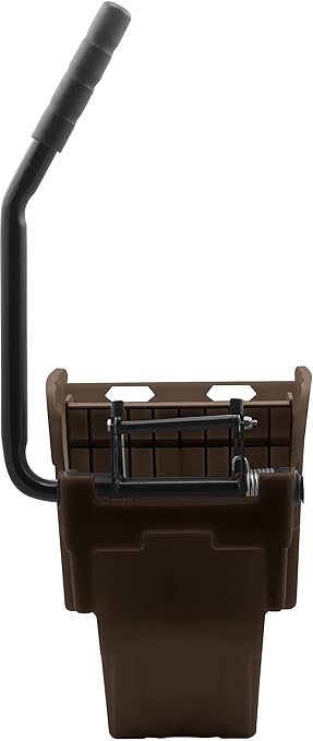Carlisle FoodService Products Omnifit Mop Bucket with Side Press Wringer and Soiled Water Insert for Floor Cleaning, Kitchens, Restaurants, And Janitorial Use, Polypropylene (Pp), 35 Quarts, Brown