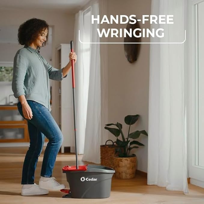 O-Cedar EasyWring Microfiber Spin Mop and Bucket Cleaning System + Lavender Pac (Variety Pack)