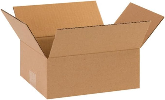 Secure Seal - 8x6x2 Pack of 100 Corrugated Cardboard Packing Shipping Mailing Moving Carton Boxes