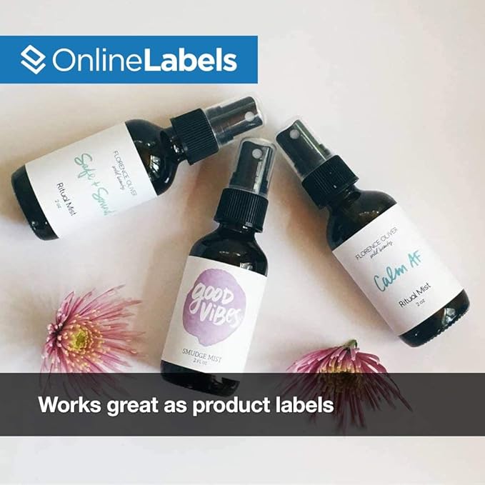 4 x 2 Rectangle Mailing Labels - Permanent, White Matte - Address, Shipping, Gift - Pack of 100 Labels, 10 Sheets - Inkjet/Laser Printers