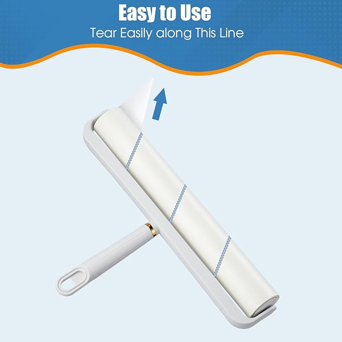 14.17" Large Lint Rollers for Pet Hair Extra Sticky, 360 Sheets Roller with Long Handle for Cleaning Carpets, Clothing, Couch, Furniture Wall Cleaner Mop Dust Remover