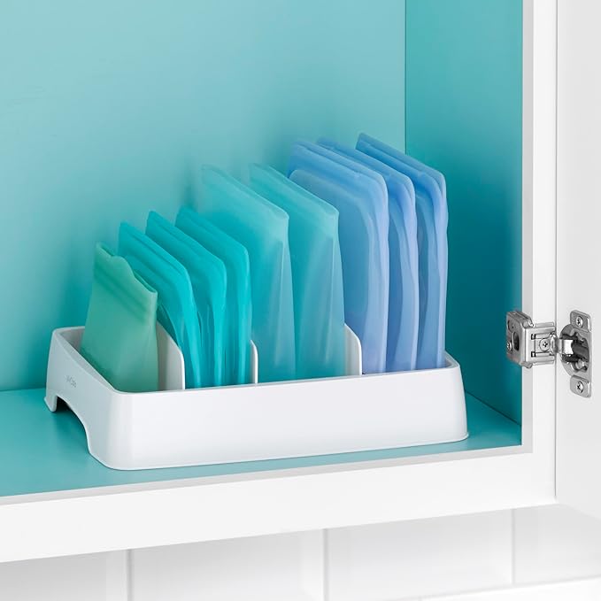 YouCopia StoraLid Adjustable Food Container Lid Organizer for Kitchen Cabinet Storage, Small, 2-Pack