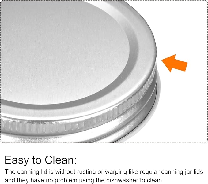 uxcell Mason Jar Lids, 12 Pcs - Tinplate Canning Lids Regular Mouth Leak Proof Fits Storage Jars (Silver)