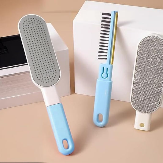 Travel Size Lint Brushes for Clothes, Cat Dog Hair Remover for Lundary, Self-Cleaning Lint Remover for Bed Sofa Coat, Best Hair Cleaning Brushes Better Than Lint Roller (Mini Blue)