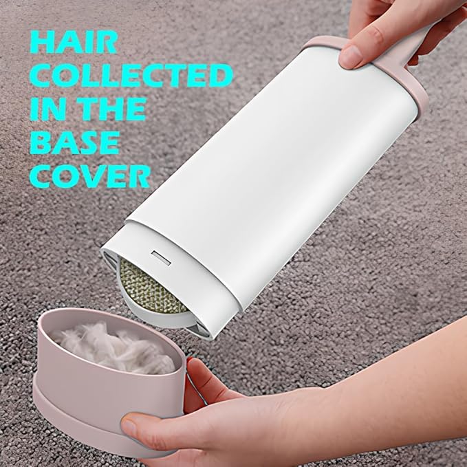 Lint Brushes for Clothes, Cat Dog Hair Remover for Lundary, Self-Cleaning Lint Remover for Bed Sofa Coat, Best Hair Cleaning Brushes Better Than Lint Roller (Large Pink)