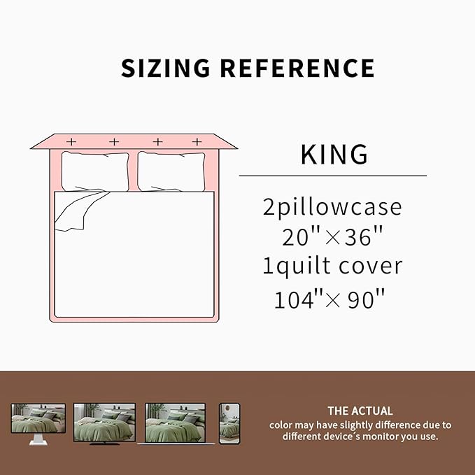 EVERLY 100% Pure Linen Duvet Cover Set King Size 104X90Inch 3pcs (1 Duvet Cover,2 Pillowcases) Soft and Breathable for All Season with Coconut Button Closure, Suitable for Hot Sleepers-Aqua-King