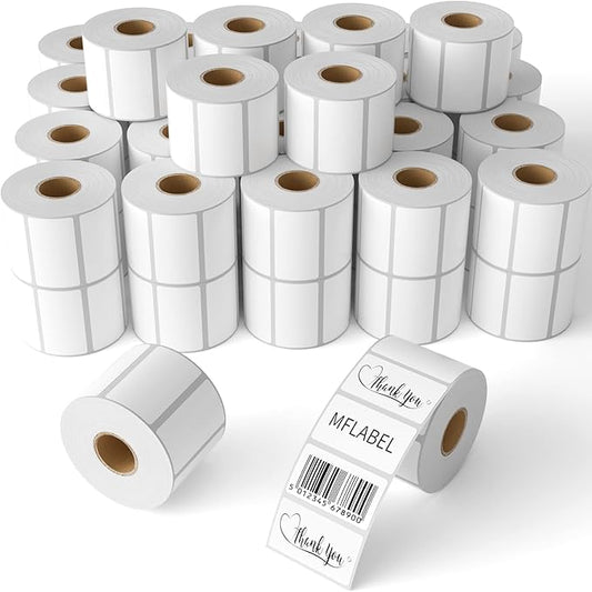 MFLABE 60 Rolls of 1000 2-1/4 x 1-1/4 Inch Direct Thermal Perforated Shipping Labels,SKU Labels