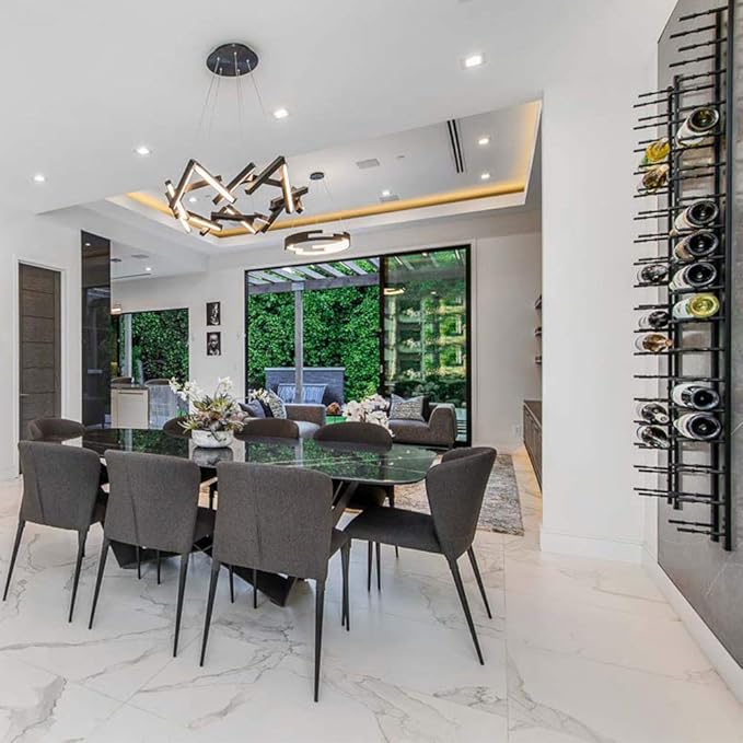 Ultra Wine Racks Wall Mounted Label-Out Wine Racks (2 Foot 3 Deep, Matte Black, 18 Wine Bottles) - Modern Metal Wine Storage, Modular Design for Home Bar, Kitchen, Dining Rooms, & Wine Cellars