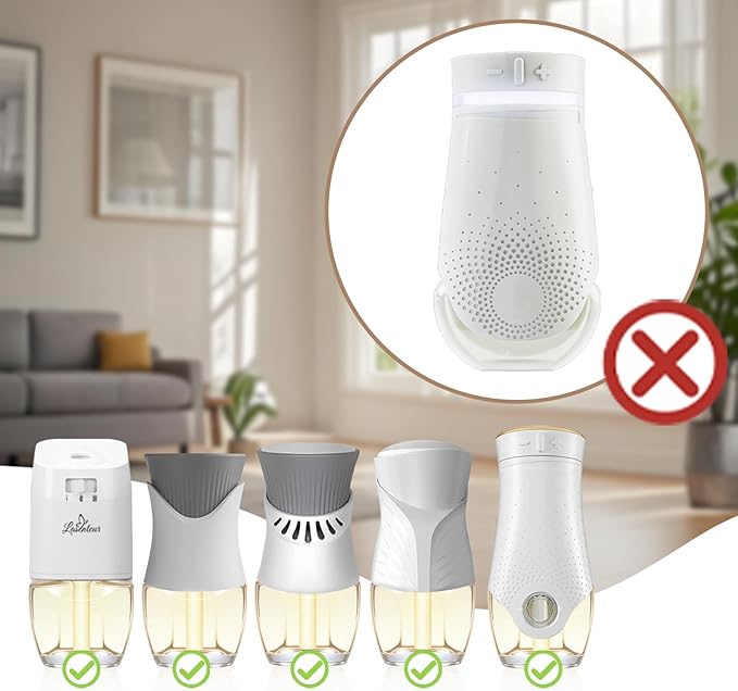 Plug in Refills Air Freshener - Scented Essential Oils, Long-Lasting Jasmine, Hawaiian, Cotton, Home Freshener, 12 Count, 7.92 Fl Oz, Compatible with Air Wick & Glade, Not Include Glade Plus