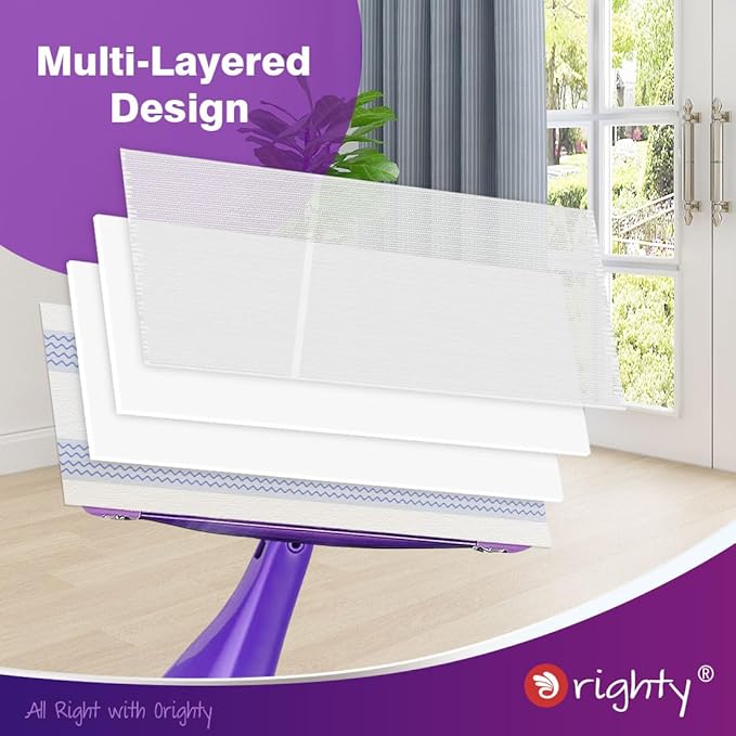 Orighty Dry Mop Pads Refill Compatible with Swiffer Wet Jet, Multi-Layer Mopping Pads, Multi Surface WetJet Hardwood Floor Cleaner Spray Mop Pads Refills, 48 Count