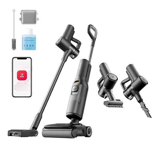 roborock F25 ACE Combo Wet Dry Vacuum Cleaner, 5-in-1 Cordless Stick Vacuum Mop, Smart Hard Floor Washer with 180° Lie-Flat, AI Assitant Wheels, Self Cleaning, 65 min Runtime, Whole House Cleaning