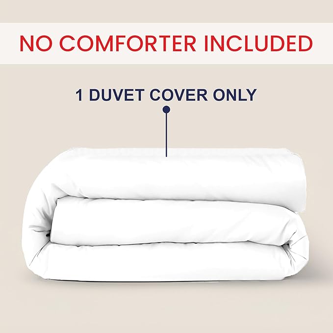 Kotton Culture 120"x120" 1 Pc Super King Plus/Super Oversize King Duvet Cover Only 100% Egyptian Cotton - 1000 TC Comforter Cover, Zipper Closure & Corner Ties - Fits Only Extra Large Inserts - White