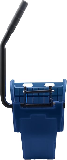 Carlisle FoodService Products 35 Qt Commercial Mop Bucket with Reliable Side Press Wringer, Compatible with OmniFit Soiled Water Insert Bucket (Sold Separately), Polypropylene (Pp), Blue